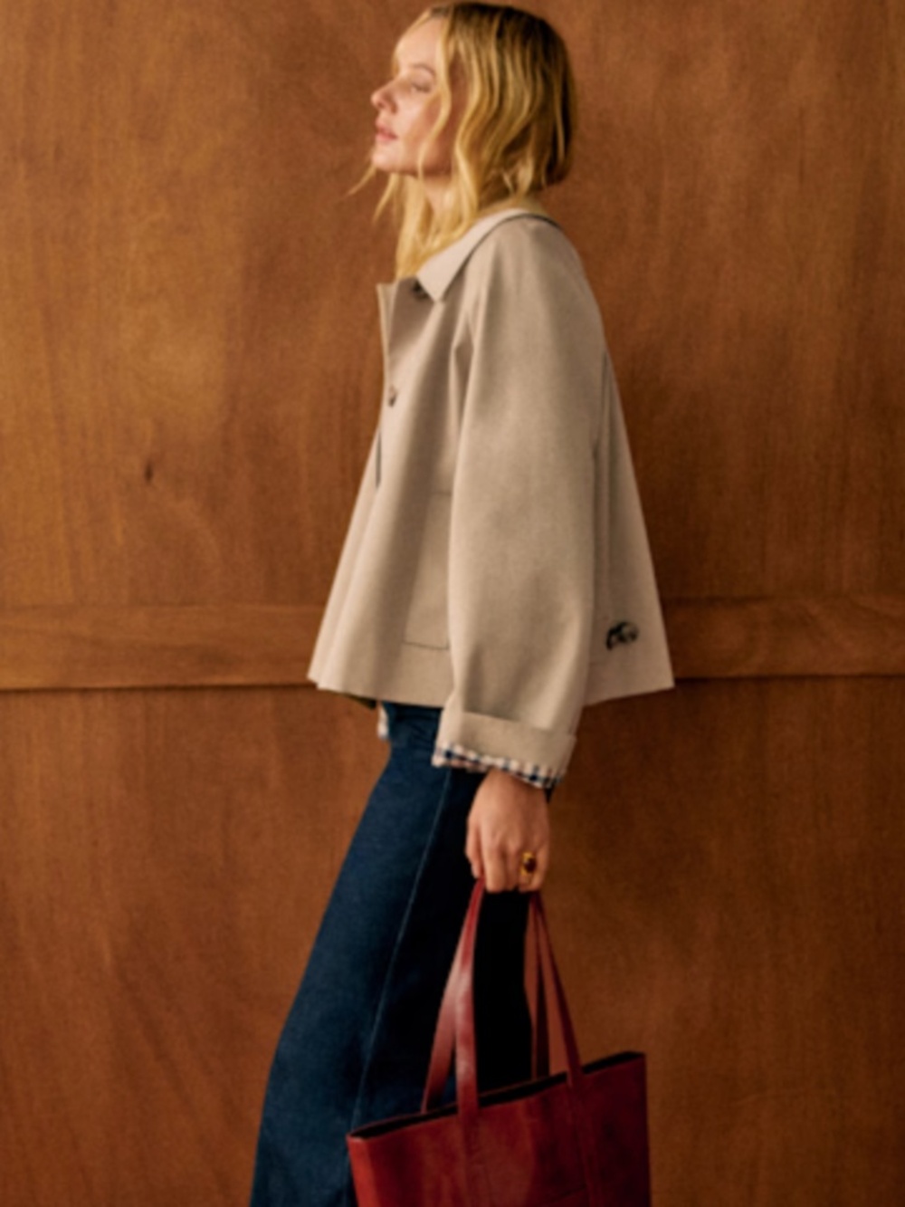 Sezane | Jacket | Bobby Jacket | Light Beige - Picture 9 of 10